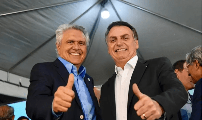 Caiado e Bolsonaro