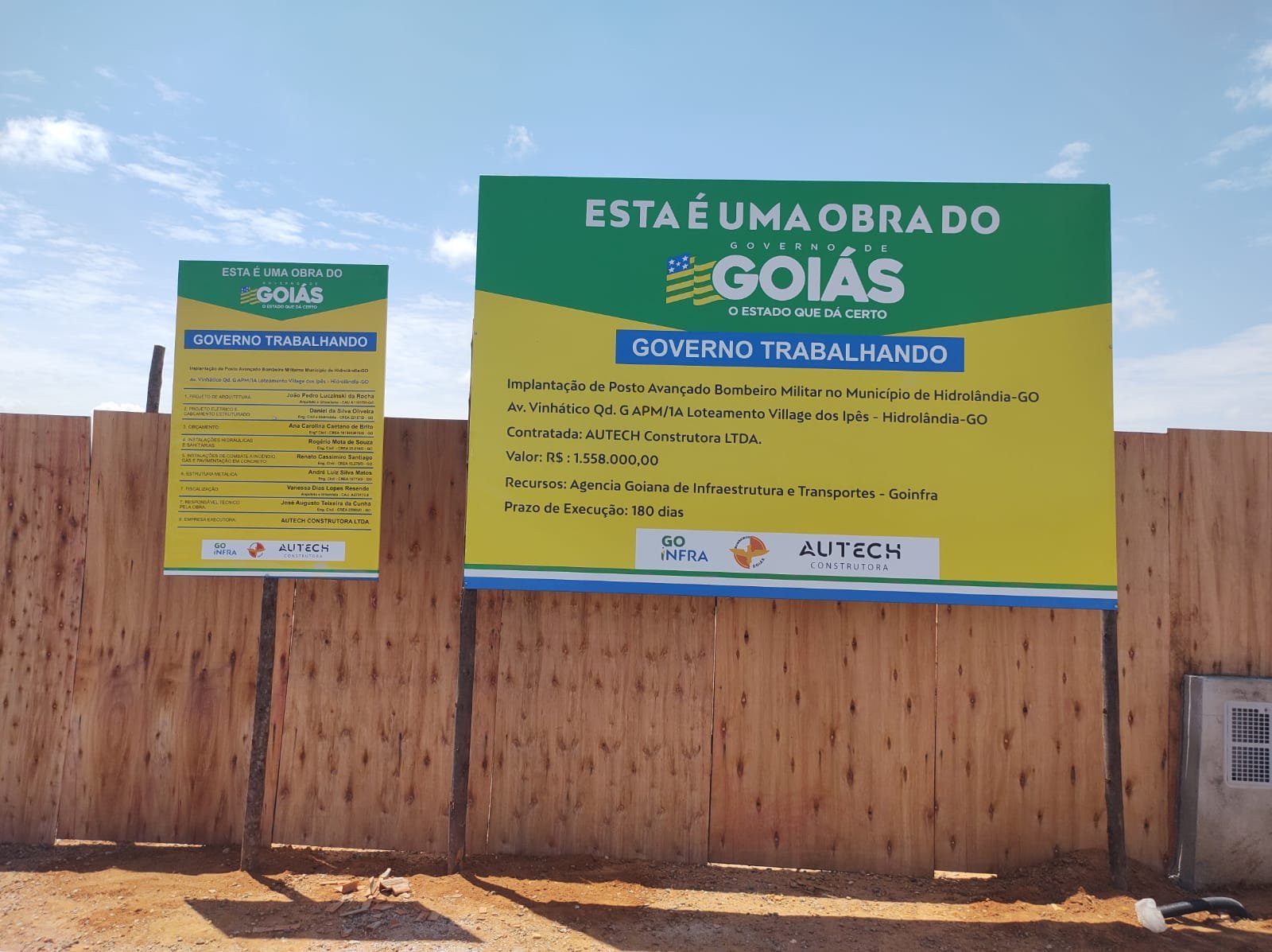 Iniciadas as Obras do Posto Avançado do Corpo de Bombeiros em Hidrolândia